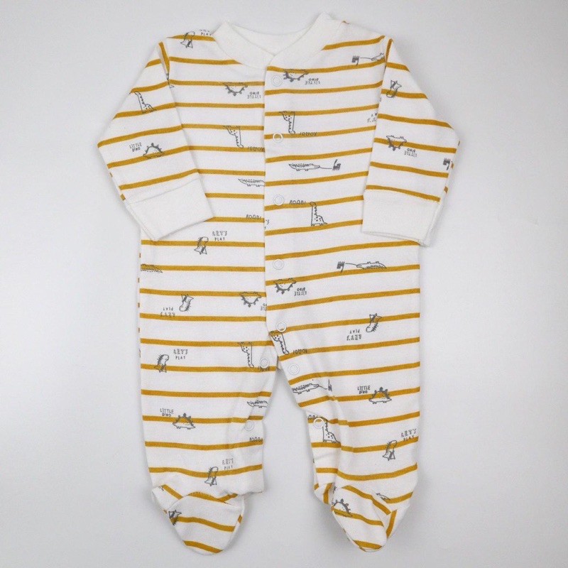 BABY K2 - BABY SLEEPSUIT MOTIF DINO MEREK LITTLEDUCK 1 PACK ISI 3 PCS KODE 00023