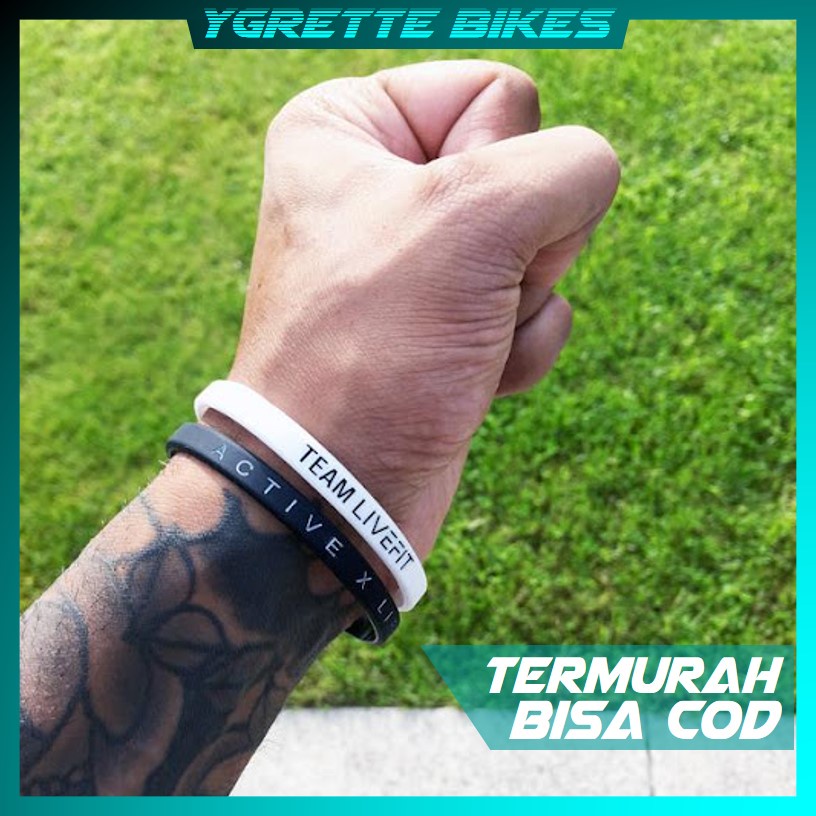 YGRETTE - GELANG KARET CHAMPION ABOZZO TEAM LVFT ACTIVE RUBBER WRISTBAND UNISEX PRIA WANITA FASHION