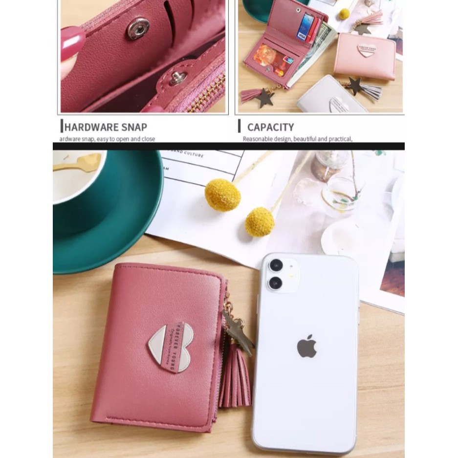 (COD) DOMPET LIPAT DOMPET WANITA KOREAN FASHION WALLET MALLSHOPPING