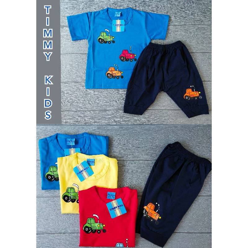 COD Setelan Timmy  usia 3-12 bulan baby / bayi /  anak laki laki / boy / cowok kado murah lucu