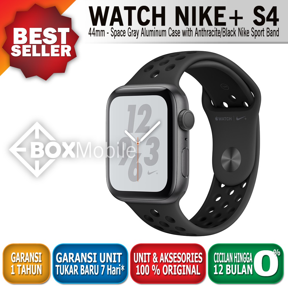 series 4 space gray aluminum case black sport band 44mm
