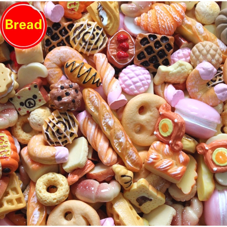 10pcs/lot Barbie Dolls Mini Play Toy Food Cake Biscuit Donuts Miniature Gifts