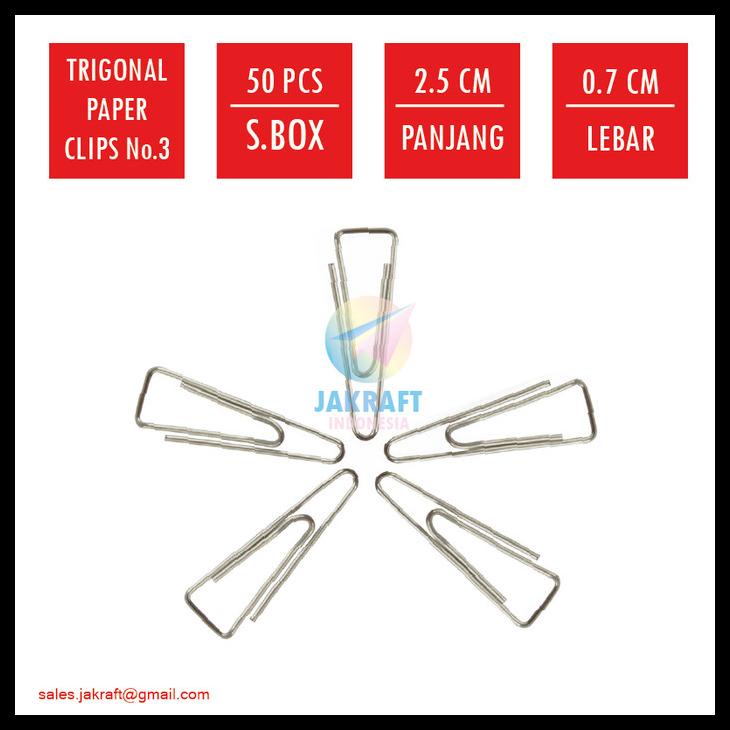 

Trigonal Paper Clips Clip Klip Kertas No.3 Murah Bagus Seperti Joyko Kode 952