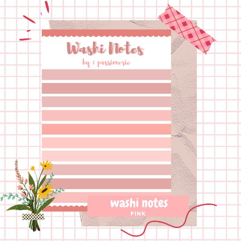 

Washi Notes Sticker Passionerie Aesthetic Journal Bujo Bullet Journal