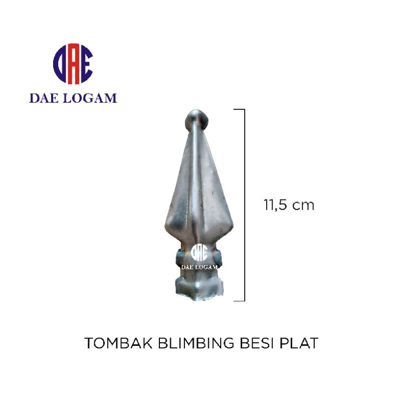 Ornamen Pagar Besi Tombak Blimbing Besi Plat