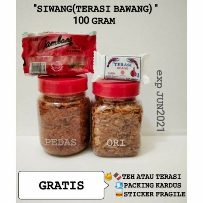 

TERLARIS SIWANG Terasi Bawang Khas Cirebon GRATIS teh