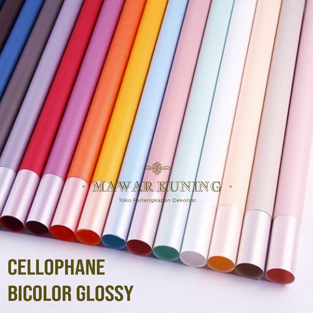 

[ 20 Lembar ] Cellophane Bicolor Glossy / Kertas Cellophane 2 Warna Glossy - ANWF