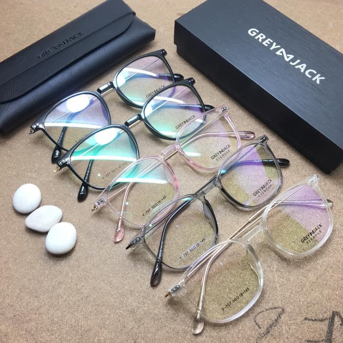 Frame Kacamata Grey Jack Original 707 Free Lensa minus