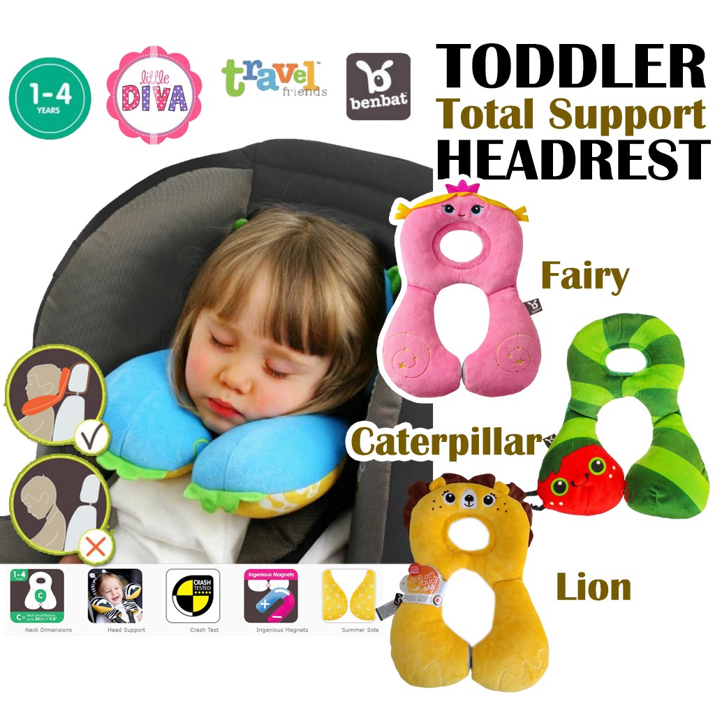 Bantal Leher dan Kepala Bayi BENBAT ORI TOYS KINGDOM TODDLER HEAD &amp; NECK- Support Bantal leher Stroller Anak 1-4 Tahun lion fairy