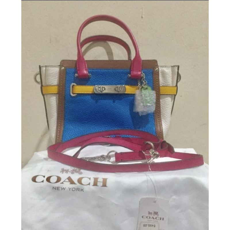 JUAL TAS COACH SWAGGER RAINBOW ORIGINAL, MURAH