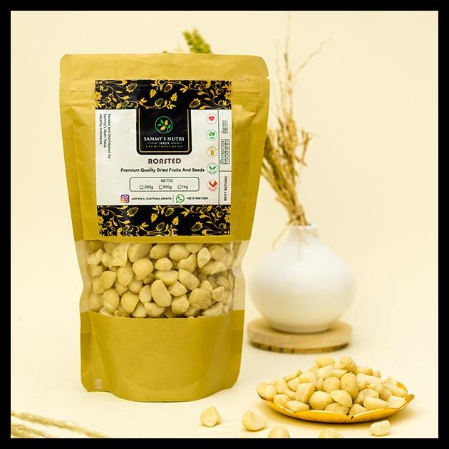 

DISKON TERBATAS !!! ROASTED SALTED MACADAMIA BROKEN NUT 250G (MACADAMIA PECAH PANGGANG) TERLARIS