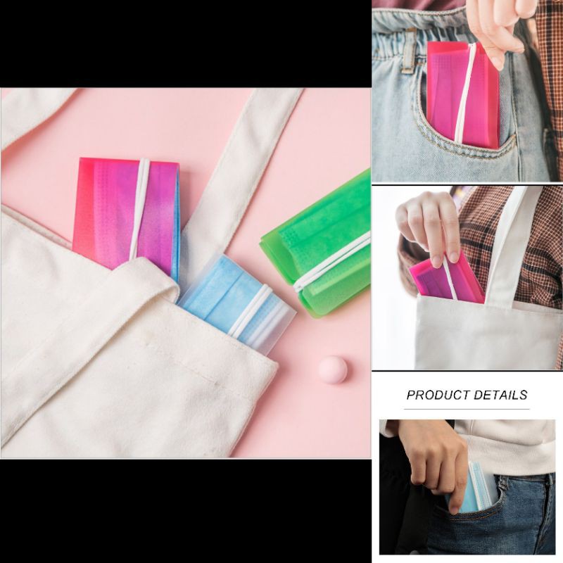 Tempat Penyimpan Masker / Masker Lipat / Tempat Masker / Kotak Masker / Strap Masker