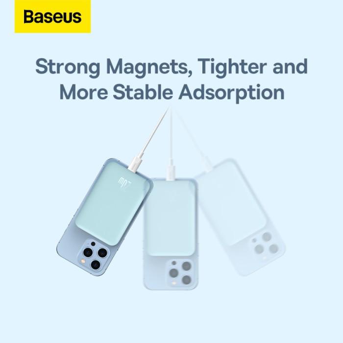 Baseus Magnetic Wireless Powerbank 6.000 mAh 20W - Powerbank Magsafe Magnetic - Garansi Resmi 6 Bulan