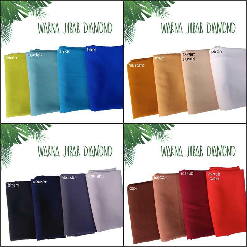 Pashmina Panjang 150cm X75cm Bahan Diamond High Quality Ujung Tepi Jahit Rapi-2