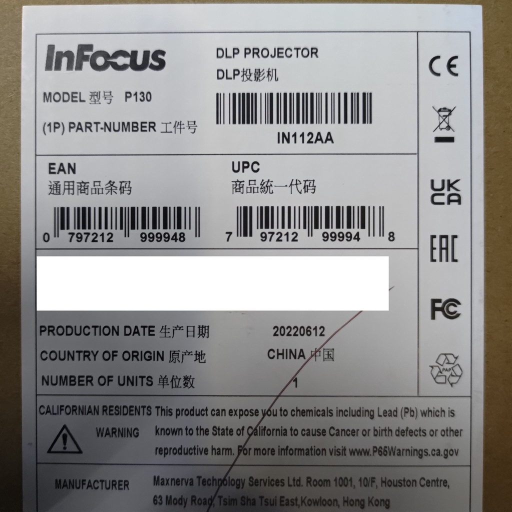 Proyektor Projector INFOCUS IN112AA IN 112AA 3800 ANSI SVGA