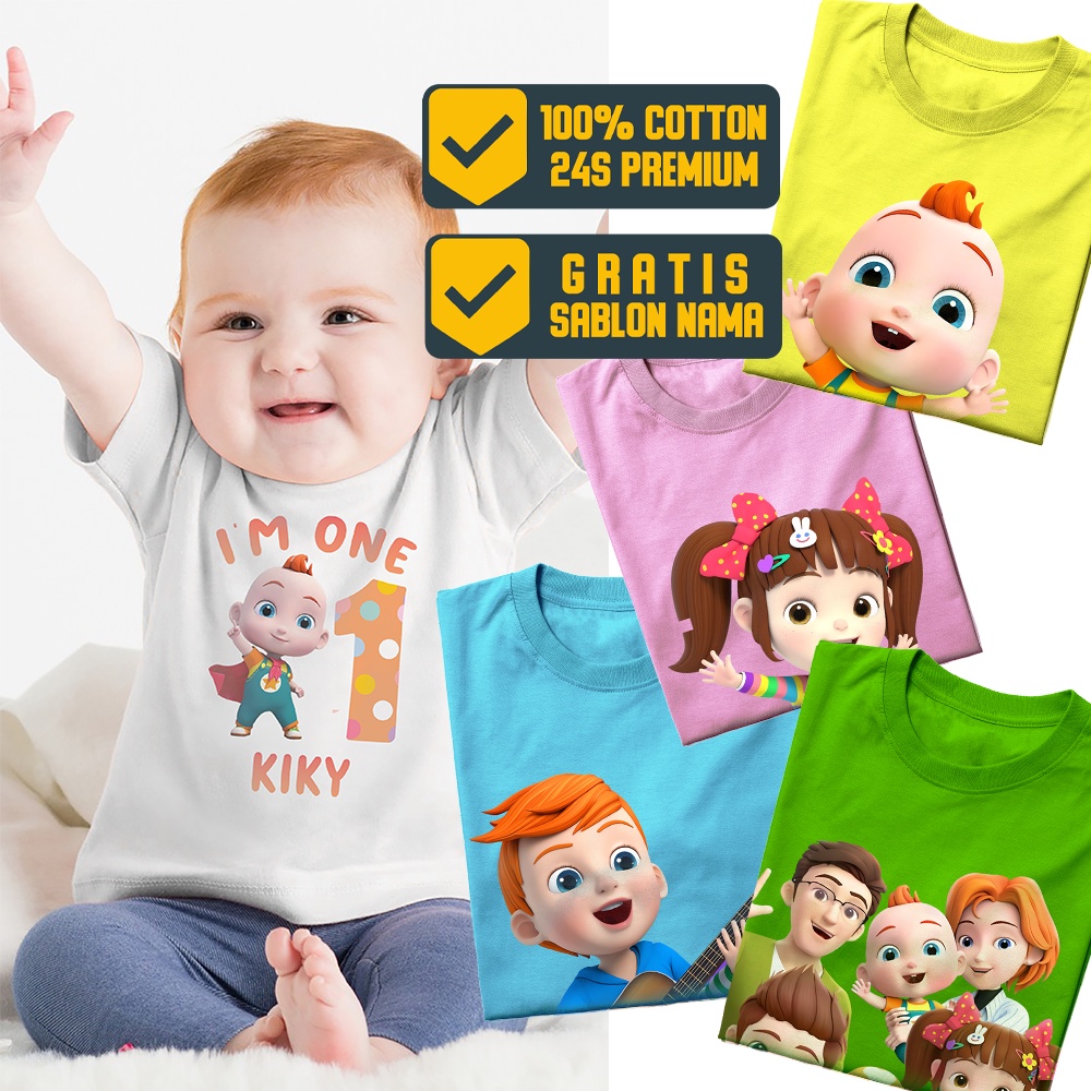 Super Jojo - Kaos Anak Baju Super Jojo Baju Couple Keluarga Sablon Nama Ulang Tahun