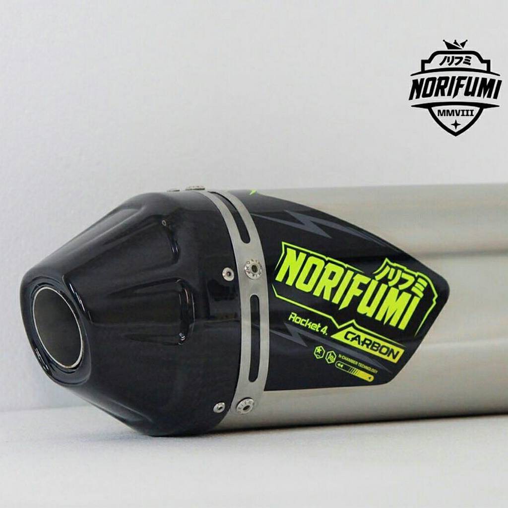Knalpot Racing KLX 150 Dtracker Norifumi Rocket 4 Carbon Stainless