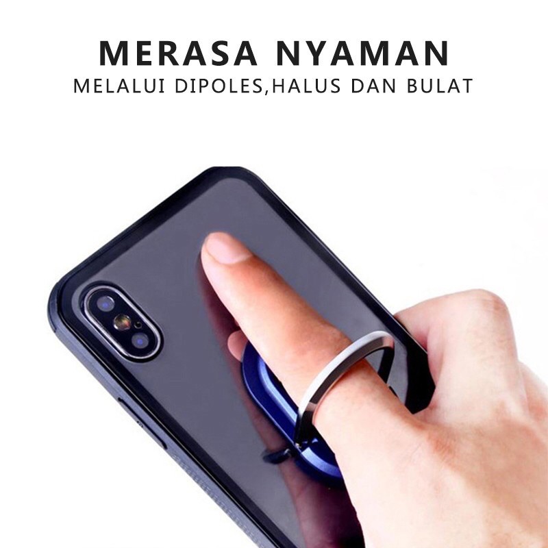 iring + HP Phone Holder Phone Docking HP Dudukan Iring / I Ring / Ring Kreatif 360 Car Holder Stand