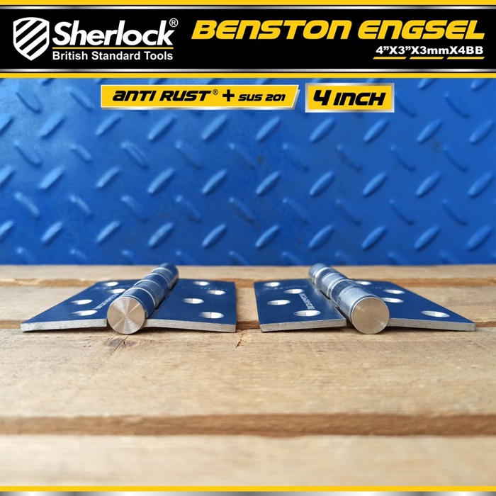 Engsel Stainless Steel 201 Ball Bearing Original Sherlock Engsel Pintu 4 inch