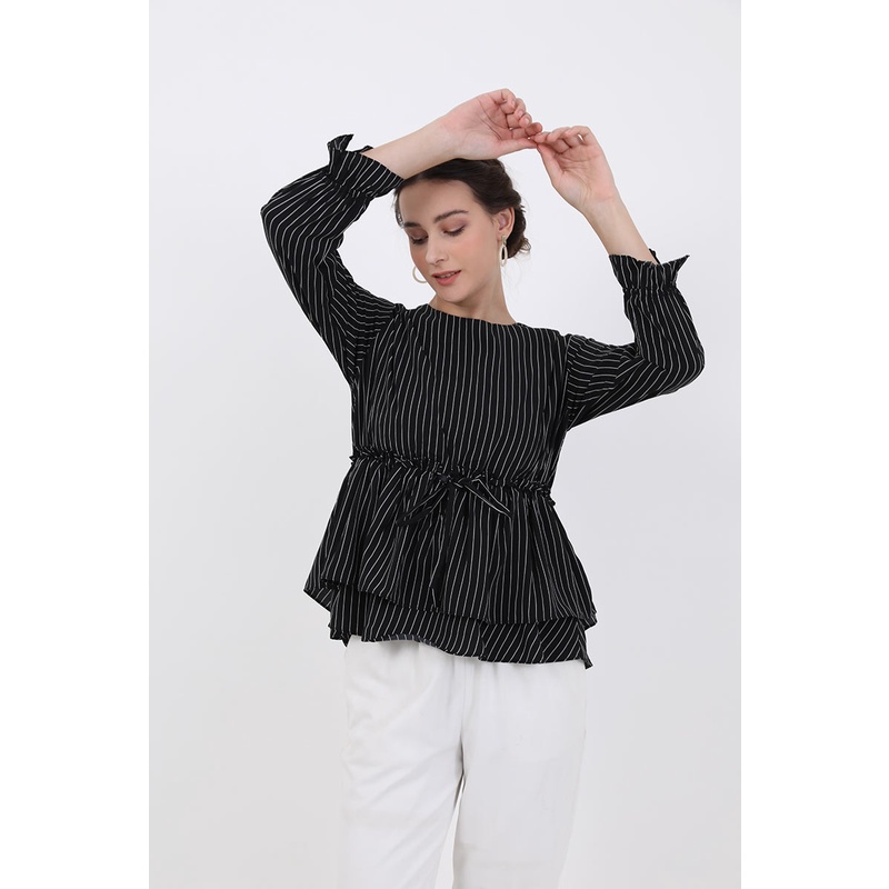 Berrybenka - Atasan Blouse Wanita Sophie Murava Layer Blouse-8