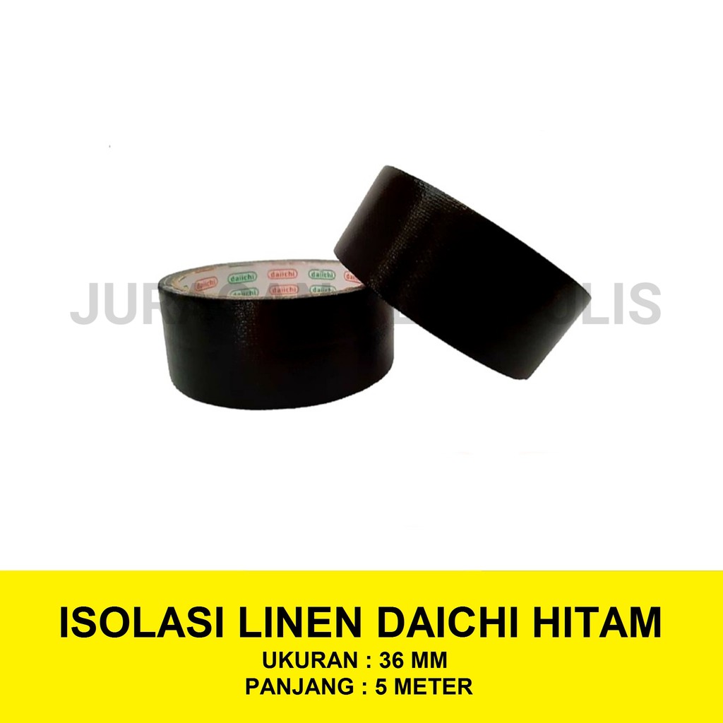 

ISOLASI / LAKBAN LINEN / KAIN DAICHI 36MM WARNA HITAM
