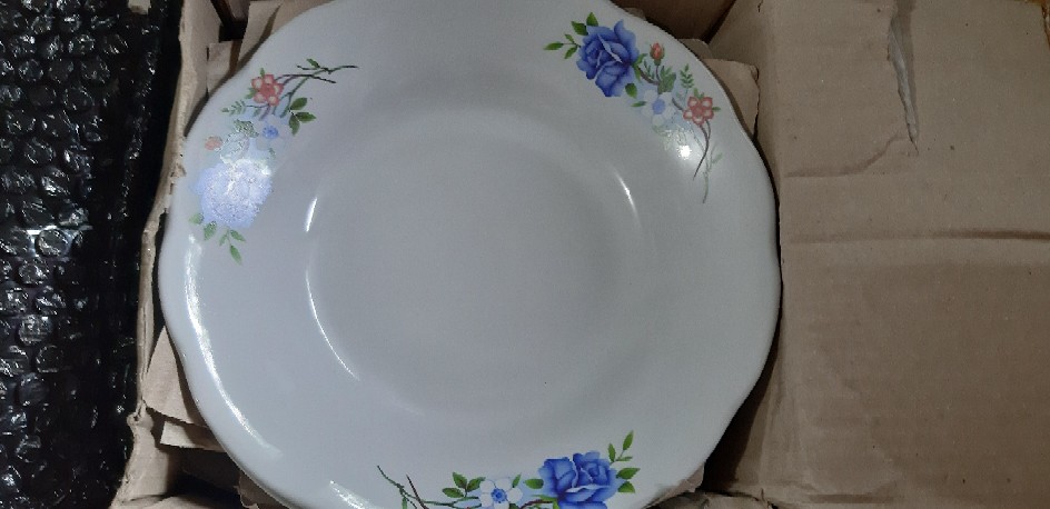 Piring Keramik Kembang 8 Lucky Parkit / Piring Makan / Piring Saji 8 Parkit Lucky - Murah Bagus