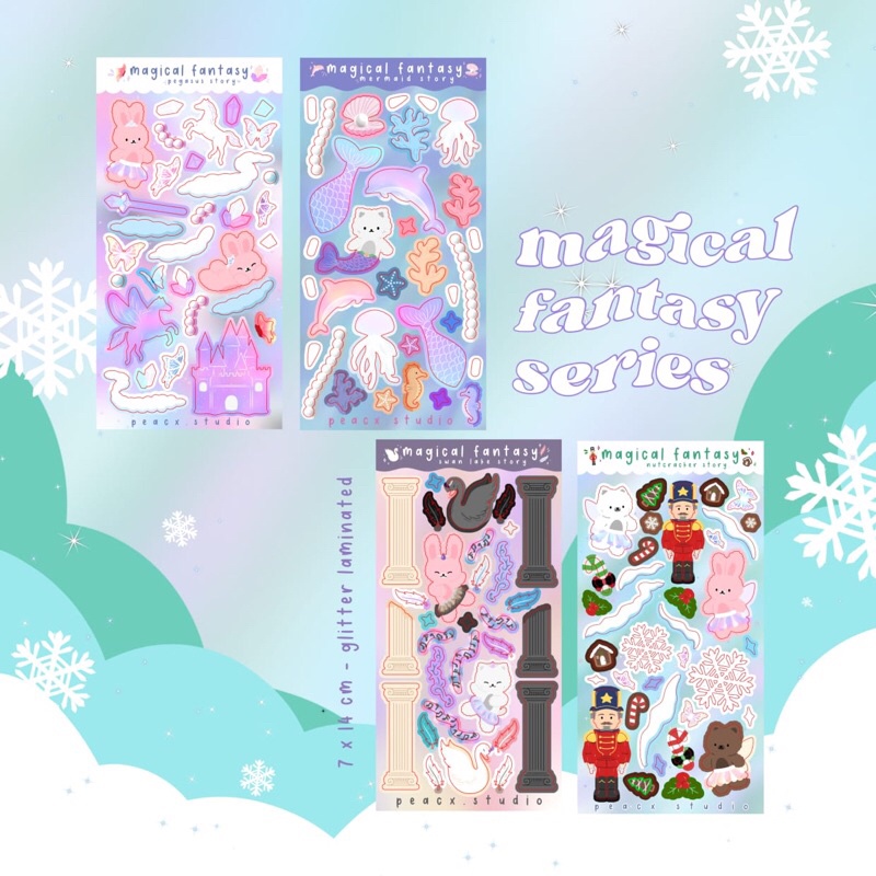 

magical fantasy sticker sheet series by peacx.studio