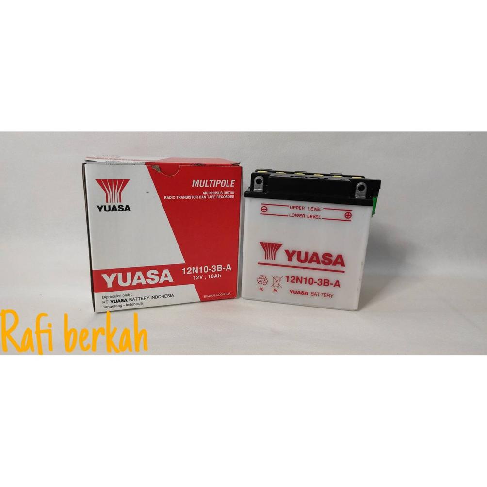 Aki Yuasa Multipole 12N10-3B Aki Basah Motor 12V10ah