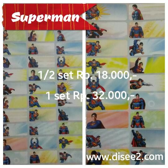 

Stiker Label Nama Waterproof SUPERMAN