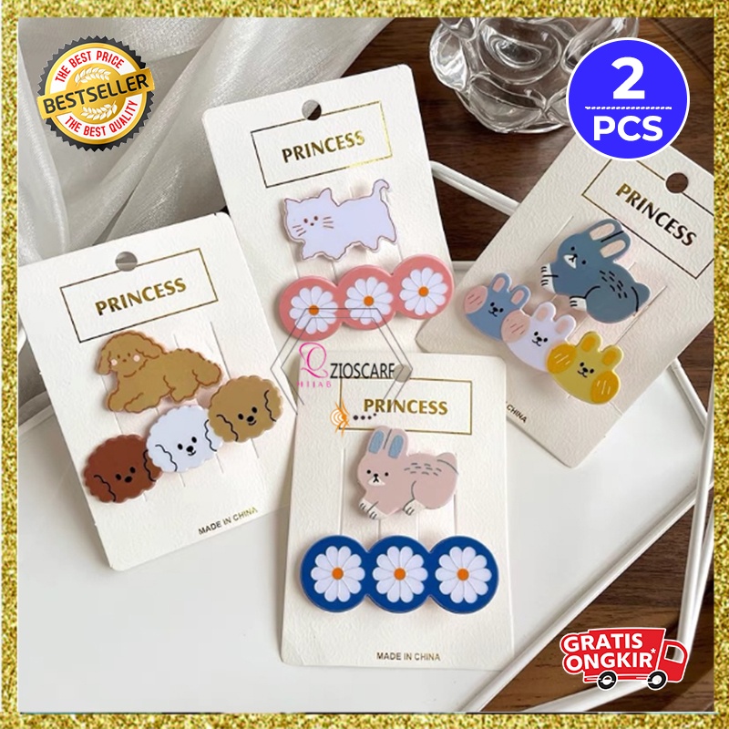 1SET 2PCS JEPIT RAMBUT ANAK PEREMPUAN KOREA AKSESORIS RAMBUT HAIRPIN PRINCESS KOREA FASHION MOTIF LUCU RABBIT AK33