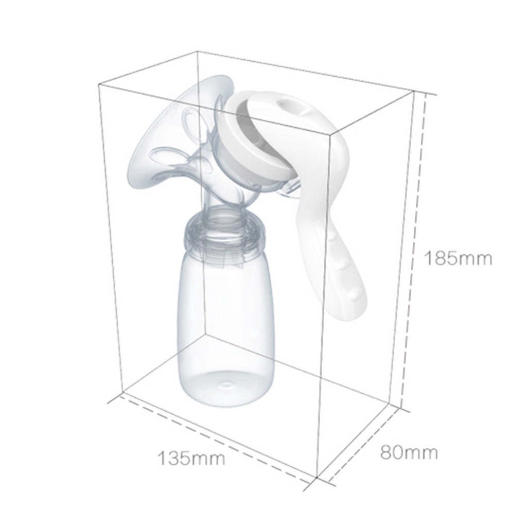 150ml Botol Susu Asi Manual Breast Pump Milk Suction Nipples Pump Storage