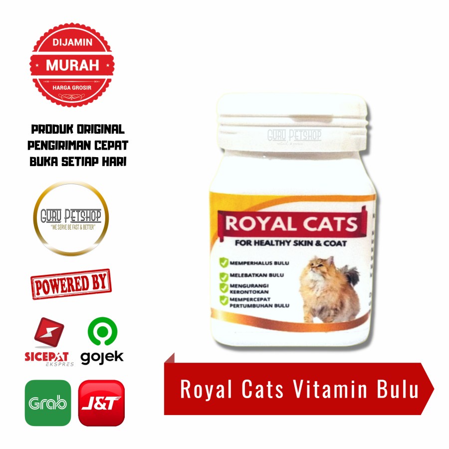 Vitamin Bulu Kucing Royal Cats Bulu Lebat Halus Anti Rontok Anti Jamur