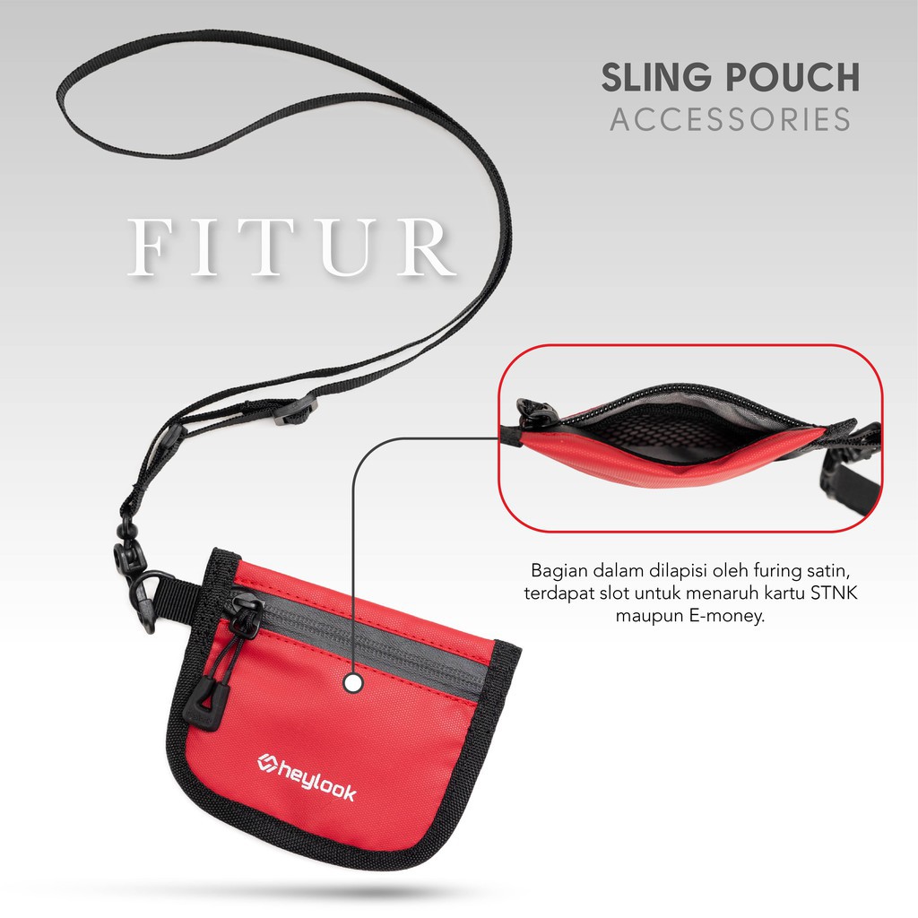 Tas Selempang Tas Koin Gantung Leher Waterproof  Sako Wallet Hanging Wallet Anti Air