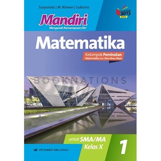 Jual BUKU SMA MANDIRI MATEMATIKA PEMINATAN KELAS 10 X ERLANGGA ...