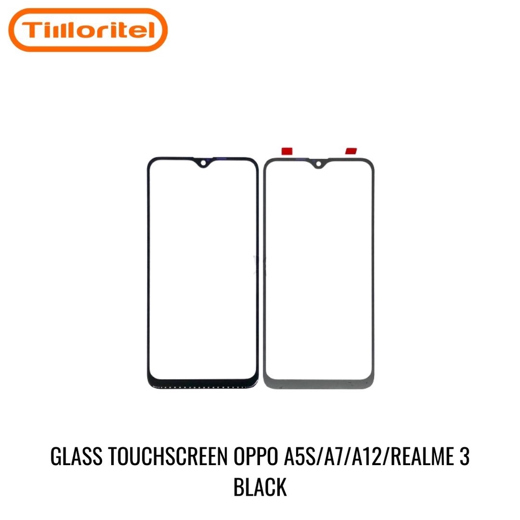 GLASS + OCA TOUCHSCREEN OPPO A5S / A7 / A12 / ME 3 BLACK