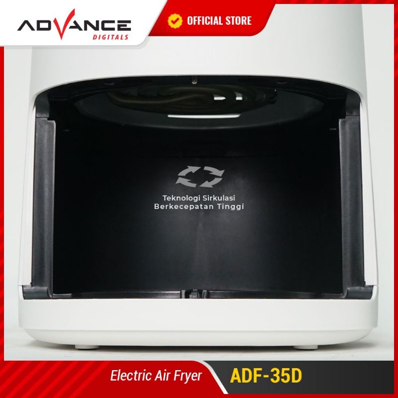 ADVANCE DIGITAL AIR FRYER PENGGORENG TANPA MINYAK ADF 35 D ADF35D ADF 35D KAPASITAS 3.5LT 3.5 LT ORIGINAL GARANSI RESMI