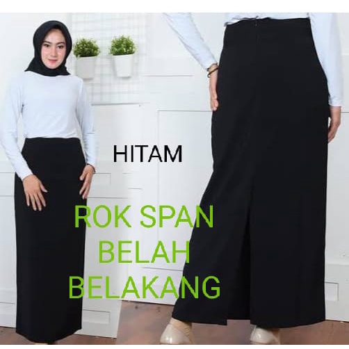 ROK SPAN HITAM BELAH BELAKANG SERAGAM SEKOLAH SMP/SMA TERLARIS