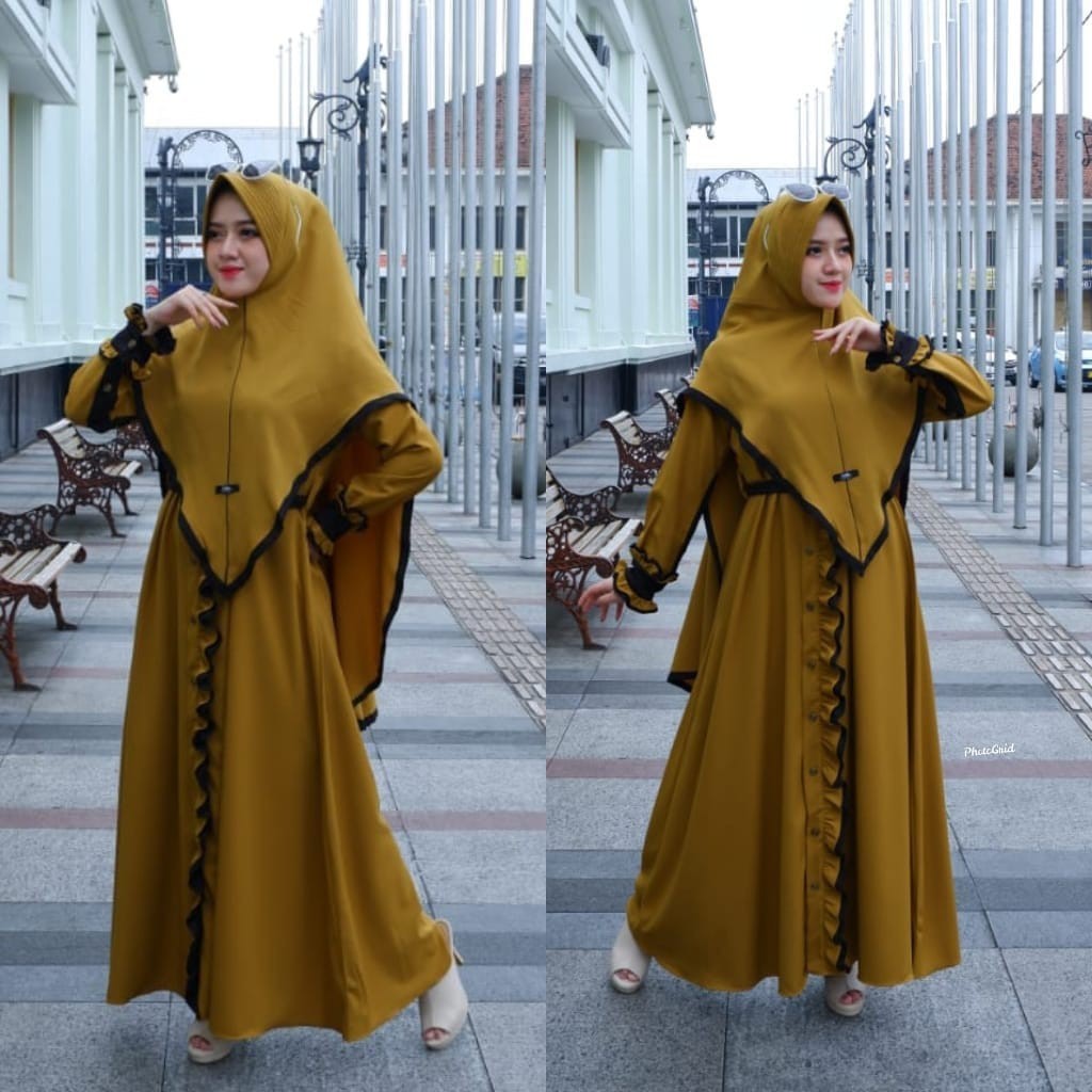 GAMIS SET CADAR ITY CREPE ARUMI