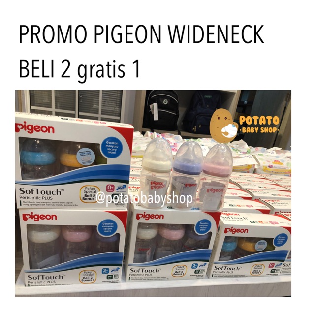 Pigeon - beli 2 gratis 1 Promo botol wideneck 160ml &amp; 240ml