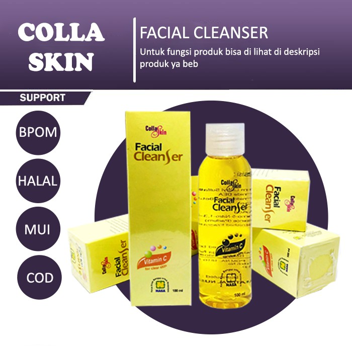 collaskin Facial cleanser pemutih wajah  pembersih wajah jerawat pelembab wajah penghilang jerawat