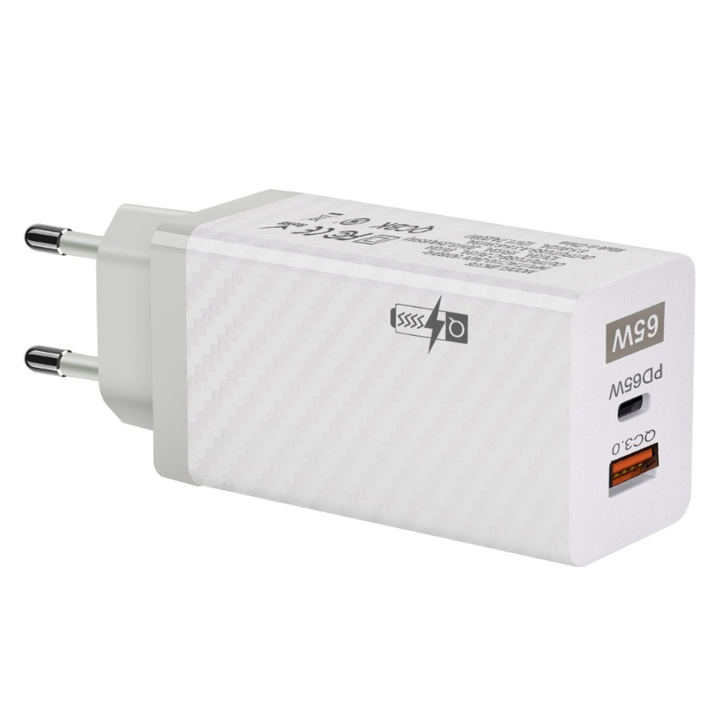 Zzz Adapter Charger PD USB Tipe-C 65W Fast Charging QC 3.0 Plug US / EU