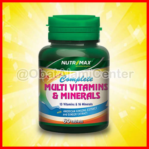 Nutrimax Complete Multivitamins & Minerals Isi 60 Multivitamin Multi Vitamin Mineral Imunitas Tubuh