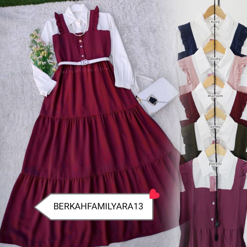 Gamis terbaru 2021 termurah / LIVY DRESS / Gamis remaja dewasa kekinian korean style