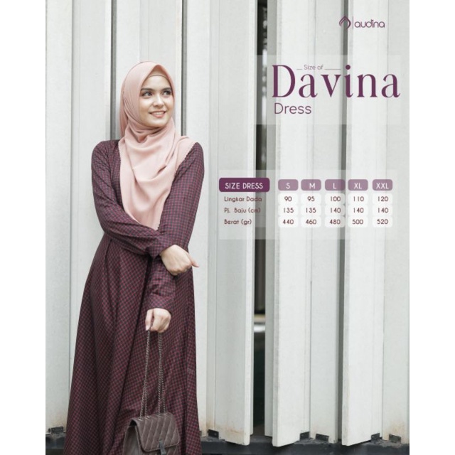 Gamis Davina Ori Audina/Dress Katun/Audina Indonesia