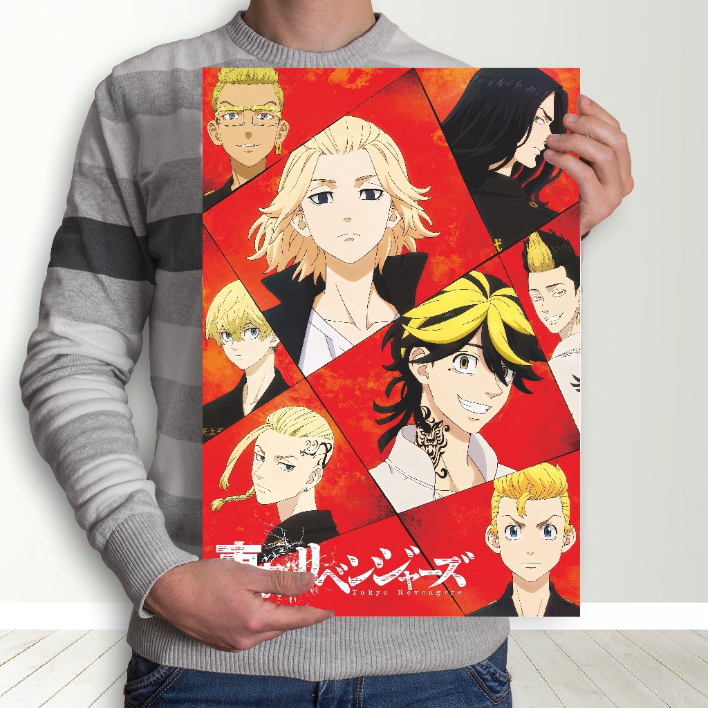 Poster Tokyo Revengers Anime - Size A3+ Takemichi Mikey Draken Baji Kazutora-20 Revengers