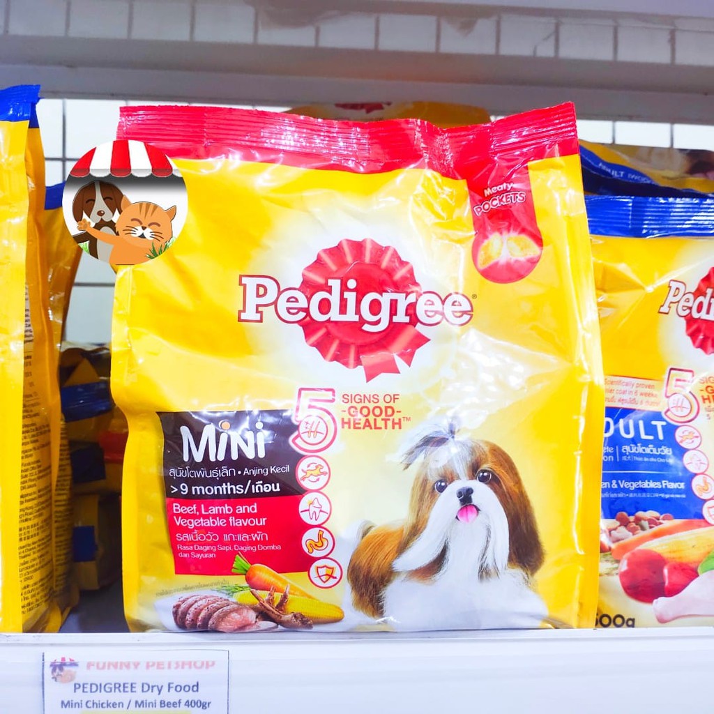 PEDIGREE Mini Makanan Anjing Ras Mini Rasa Beef 400gr - Small Breed