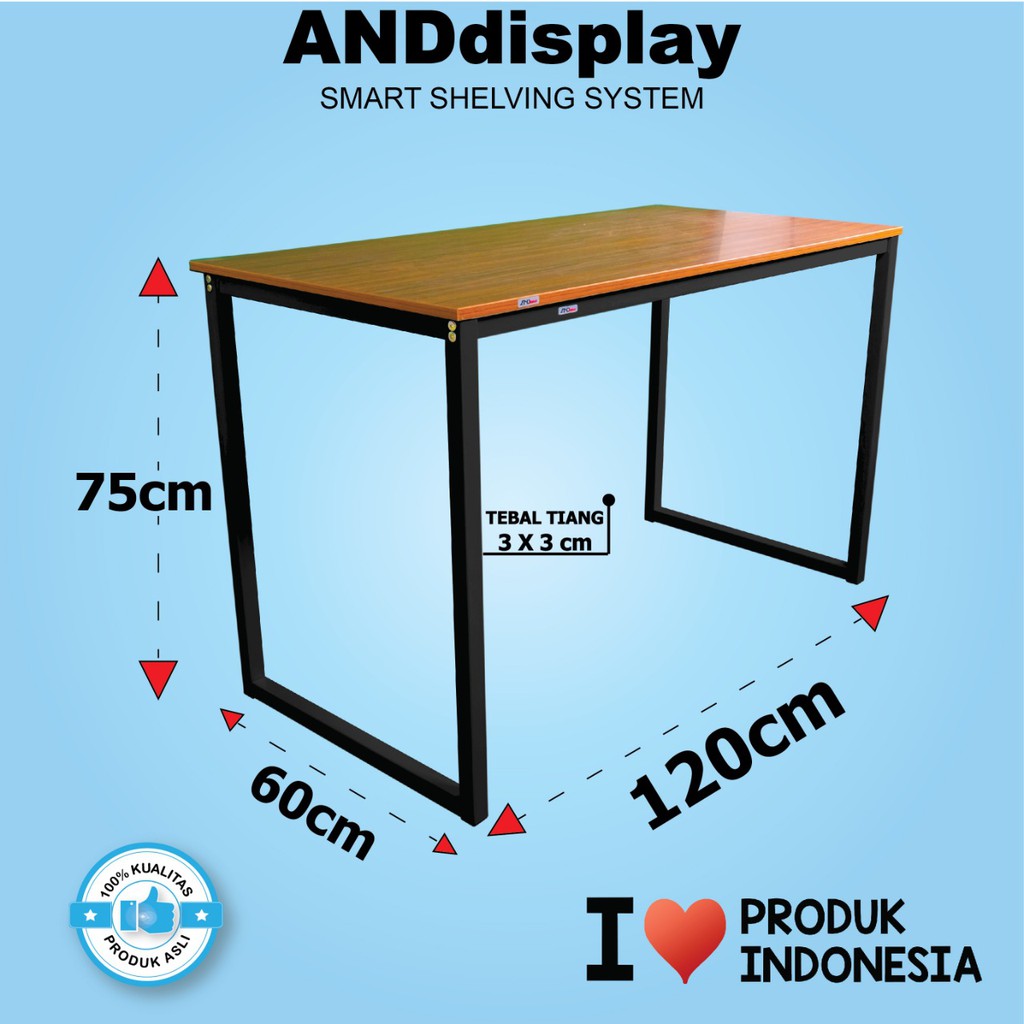 MEJA MAKAN BESTA 120x60 CM MEJA KERJA - MEJA BELAJAR ANDDISPLAY