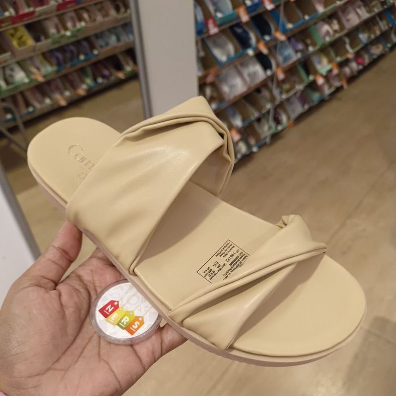 PAYLESS SANDAL WANITA - TWIST SLIDE NUDE 196172 BY COMFORT PLUS