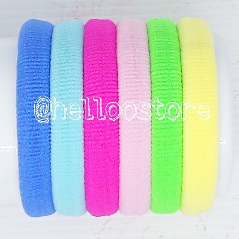 KARET RAMBUT SUPER MELAR - MOTIF RAINBOW (6 PCS)