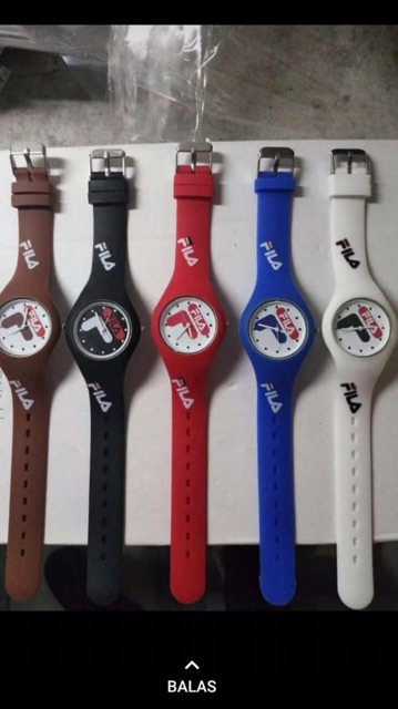 READY 5 WARNA!! Jam fashion karet cewek fila (freeboz &amp; baterai cadangan)